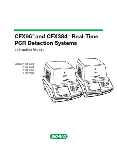 Инструкция по эксплуатации, Operation (Instruction) manual на Анализаторы Амплификатор CFX 96, CFX 384