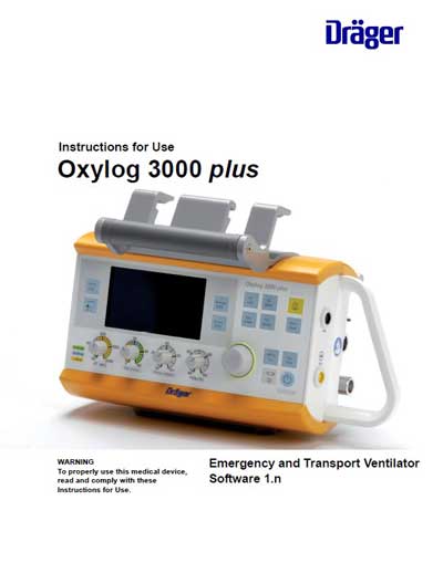 Инструкция пользователя User manual на Oxylog 3000 plus [Drager]