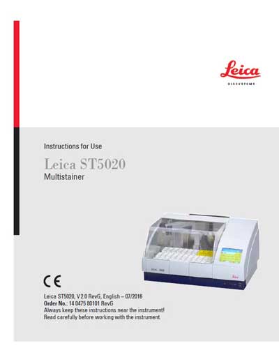 Инструкция пользователя User manual на ST5020 [Leica]