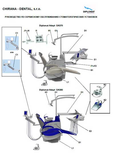 Инструкция по установке и обслуживанию Servise and Installation manual на Diplomat Adept DA 370, DA 380 [Chirana]