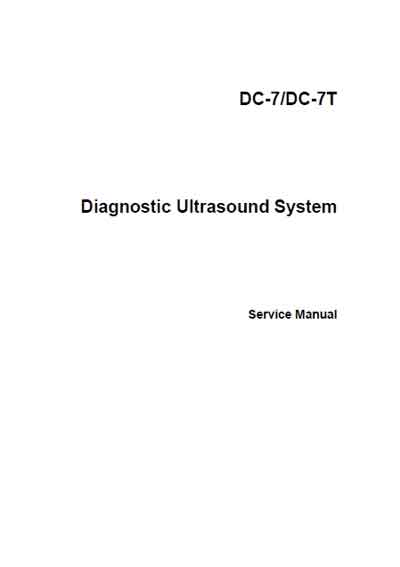 Сервисная инструкция Service manual на DC-7 / DC-7T Rev.11 [Mindray]