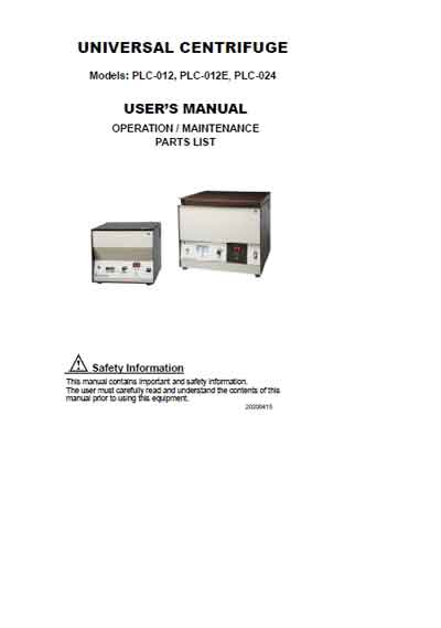 Инструкция по экспл. и обслуживанию Operating and Service Documentation на PLC-012, 012E, 024 (Gemmy) [---]