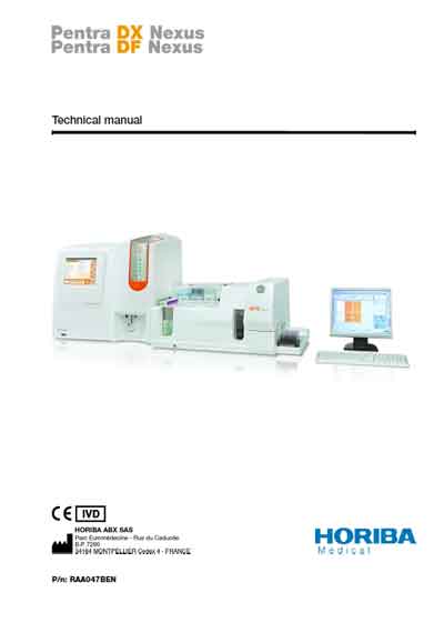 Техническая документация Technical Documentation/Manual на Pentra DX/DF Nexus [Horiba -ABX Diagnostics]